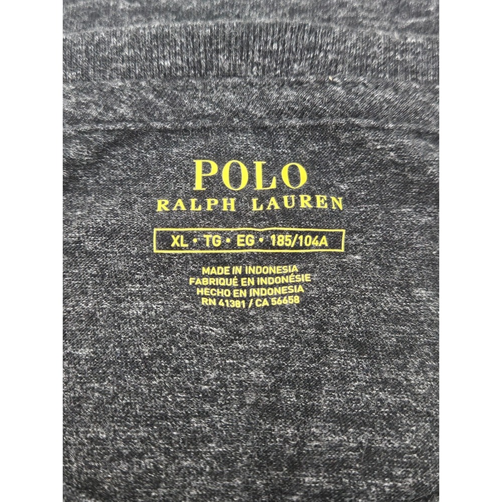 Polo Ralph Lauren Charcoal Gray Long Sleeve Crew Neck Pony T-Shirt Men's XL NWT! - Picture 5 of 10
